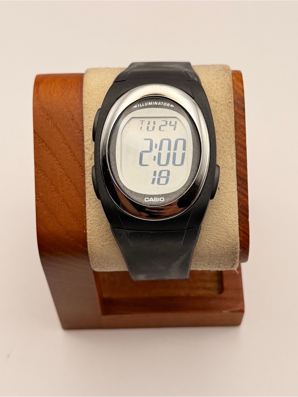 Casio Men's FE10-1A Classic Digital Black Resin Band Watch, very Slim